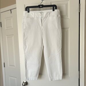 LOFT Women's Cream Ankle Jeans